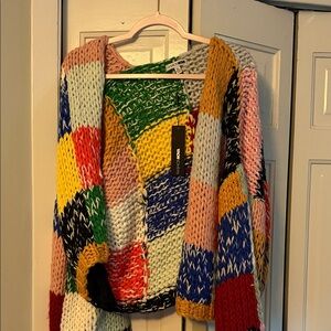 Fashion Nova Multicolor Knit Cardigan